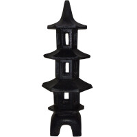 3-Etagen Gartenlampe Ataxu Steinguss frostbeständig 44x35x104cm