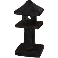 Gartenlampe Steinguss frostbeständig antikgrau 47x46x87cm Außenleuchte