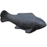Steinfigur Glücksbringer Fisch Loni Grau