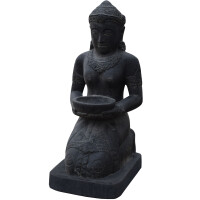 Gartenfigur Göttin Ballari mit Wasserschale Steinguss f
