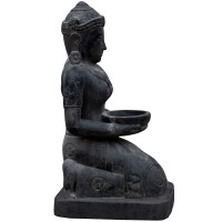 Gartenfigur Göttin Ballari mit Wasserschale Steinguss f