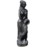 Griechische Edessa Gartenfigur mit Wasserkrug Steinguss fros
