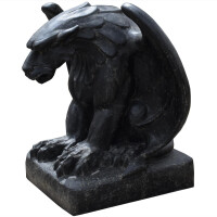 Garten Tierskulptur Gotischer Löwe Bikaner aus Stein 3