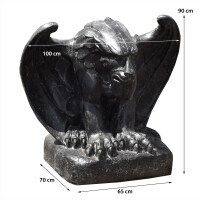 Garten Tierskulptur Gotischer Löwe Bikaner aus Stein 6