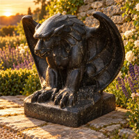 Garten Tierskulptur Gotischer Löwe Bikaner aus Stein 7