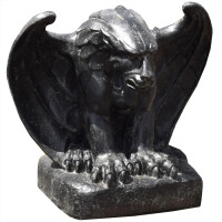 Garten Tierskulptur Gotischer Löwe Bikaner aus Stein 5