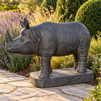 Garten Tierskulptur Nashorn Agra 5