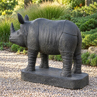 Garten Tierskulptur Nashorn Agra 6
