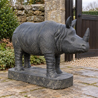 Garten Tierskulptur Nashorn Agra 4