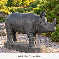 Garten Tierskulptur Nashorn Agra 7