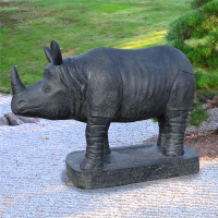 Garten Tierskulptur Nashorn Agra