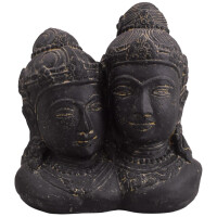 Stein Büste Rama & Sita Ujjain Steinfigur Gartendek
