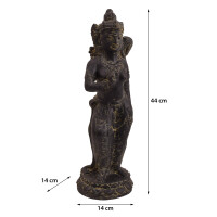 Reisgöttin Awada Stein Skulptur stehend Dharmachakra Mu