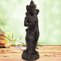 Reisgöttin Awada Stein Skulptur stehend Dharmachakra Mudra 45cm Garten