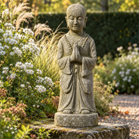 Shaolin Mönch Figur Bhilwara mit Anjali Geste Statue 6