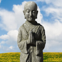 Shaolin Mönch Figur Bhilwara mit Anjali Geste Statue