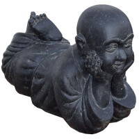 Shaolin Mönch Figur Steinguss frostbeständig Garte
