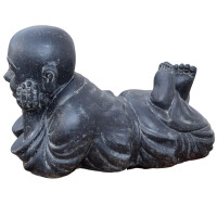 Shaolin Mönch Figur Steinguss frostbeständig Garte