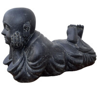 Shaolin Mönch Figur Steinguss frostbeständig Garte