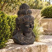 Hindugott Shiva Büste Steinguss frostbeständig 17x