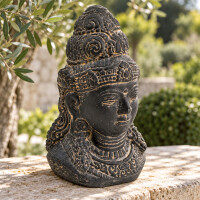 Hindugott Shiva Büste Steinguss frostbeständig 17x