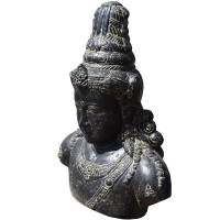 Hindugott Shiva Büste Steinguss frostbeständig 25x