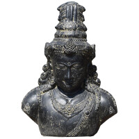 Hindugott Shiva Büste Steinguss frostbeständig 25x