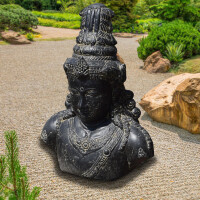 Hindugott Shiva Büste Steinguss frostbeständig 25x50x70cm Garten