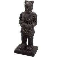 Tempelwächter Figur Chinesischer Krieger Steinguss fros