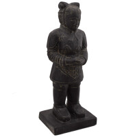 Tempelwächter Figur Chinesischer Krieger Steinguss fros