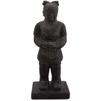 Tempelwächter Figur Chinesischer Krieger Steinguss fros