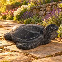 Garten Tierskulptur Wasserschildkröte Hubballi aus Stei