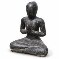 Yoga Gartenfigur Guwahati Steinguss frostbeständig 47x62x82cm