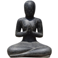 Yoga Gartenfigur Guwahati Steinguss frostbeständig 47x6