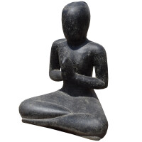 Yoga Gartenfigur Guwahati Steinguss frostbeständig 47x6